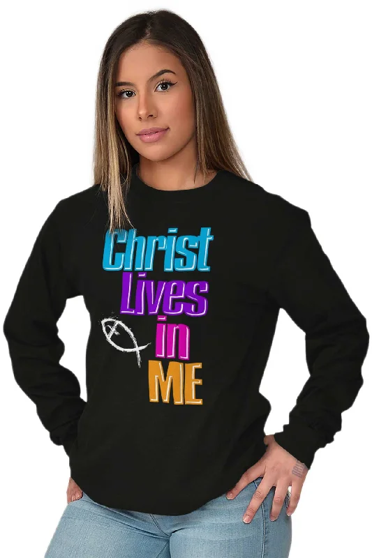 Christ Lives in Me Long Sleeve T-Shirt