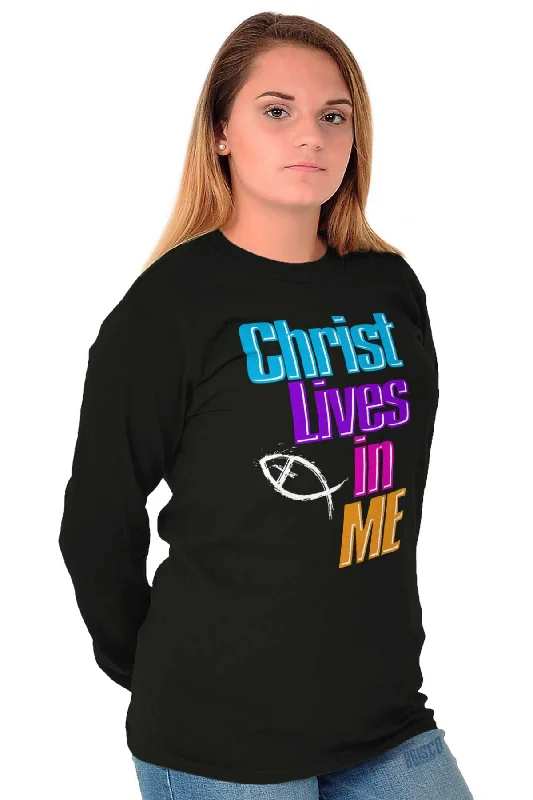 Christ Lives in Me Long Sleeve T-Shirt