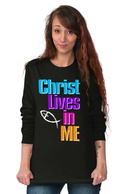 Christ Lives in Me Long Sleeve T-Shirt