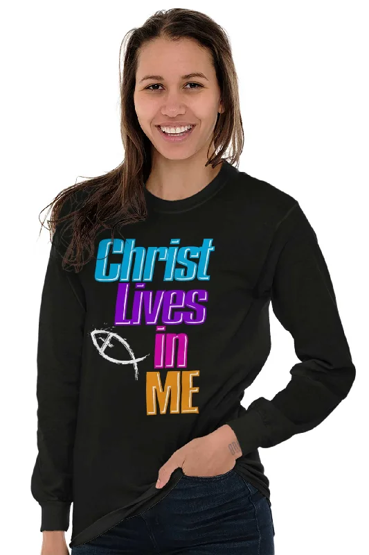 Christ Lives in Me Long Sleeve T-Shirt