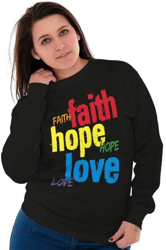 Color Faith Hope Crewneck Sweatshirt