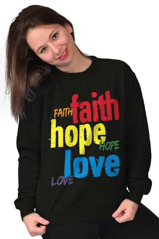 Color Faith Hope Crewneck Sweatshirt