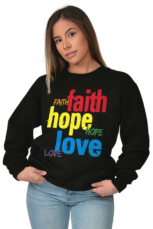 Color Faith Hope Crewneck Sweatshirt