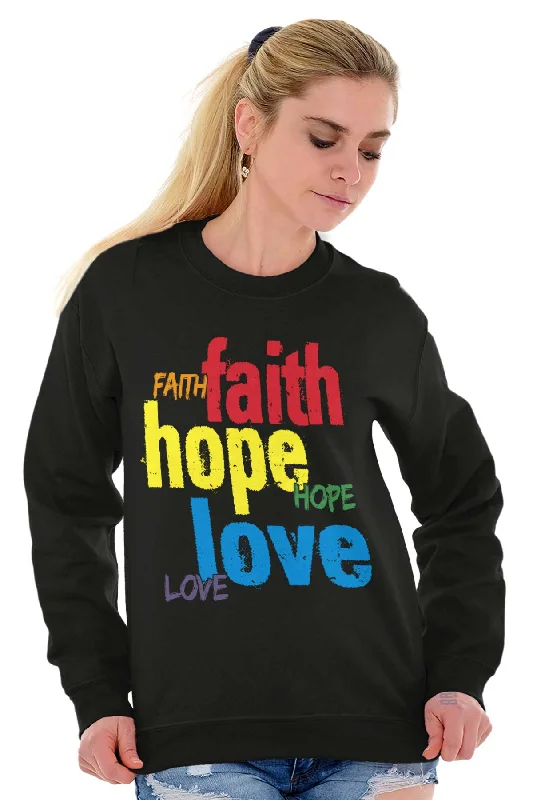 Color Faith Hope Crewneck Sweatshirt