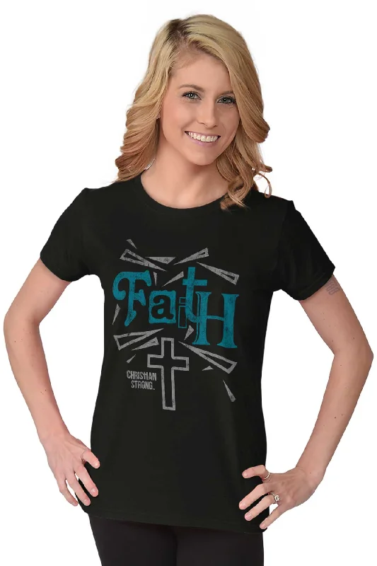 Faith And Cross Ladies T Shirt