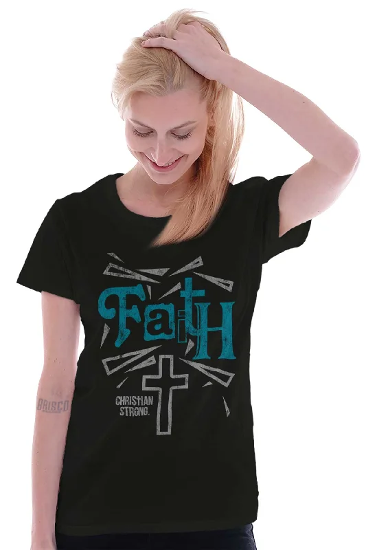 Faith And Cross Ladies T Shirt