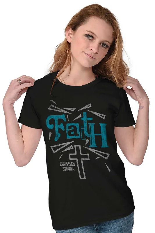 Faith And Cross Ladies T Shirt