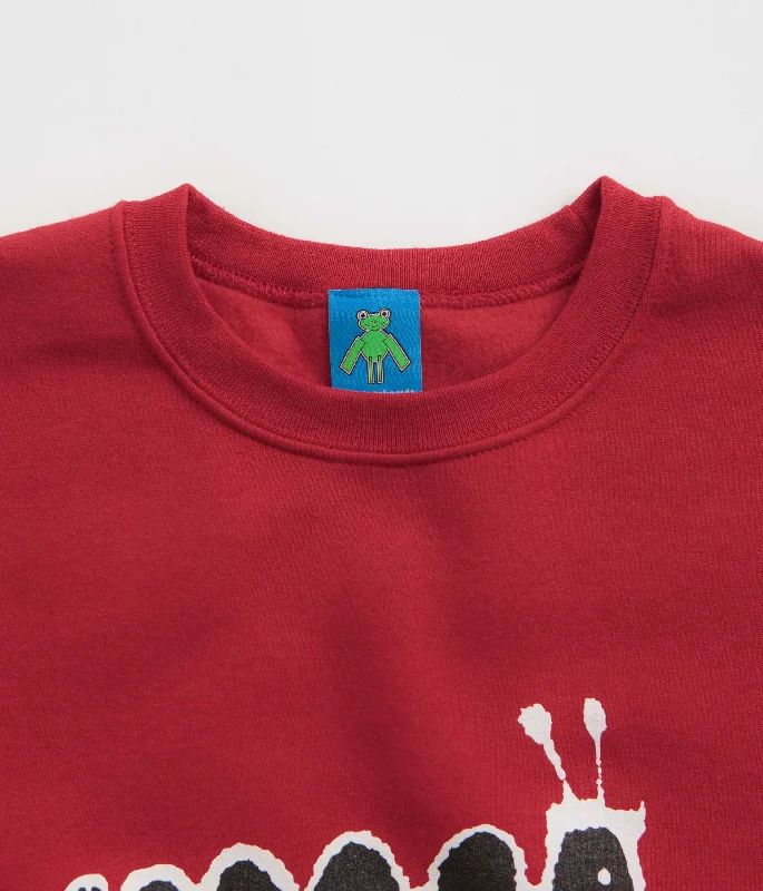 Frog Caterpillar Crewneck Sweatshirt - Red