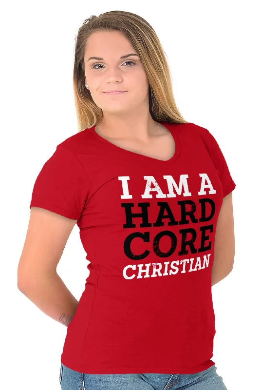 Hardcore Christian Junior Fit V-Neck T-Shirt