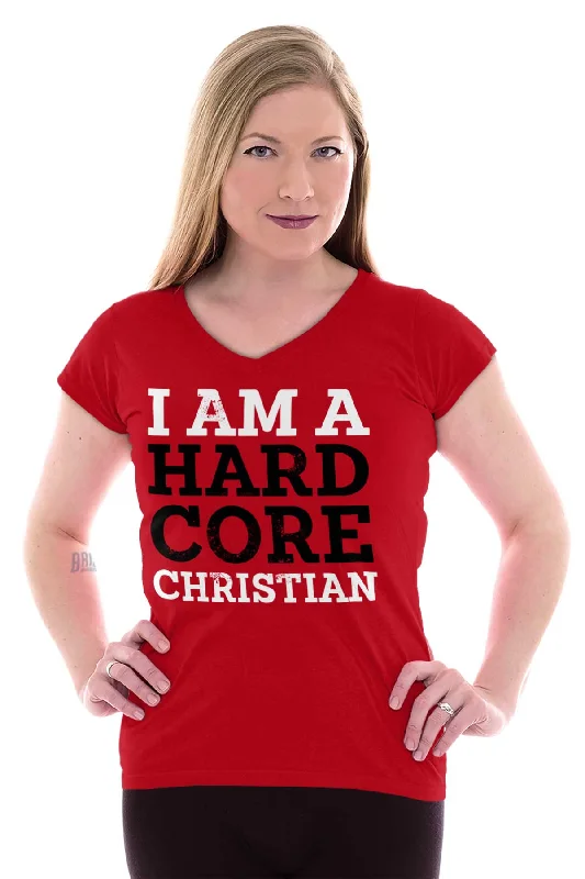 Hardcore Christian Junior Fit V-Neck T-Shirt