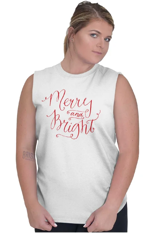 Merry And Bright Sleeveless T-Shirt