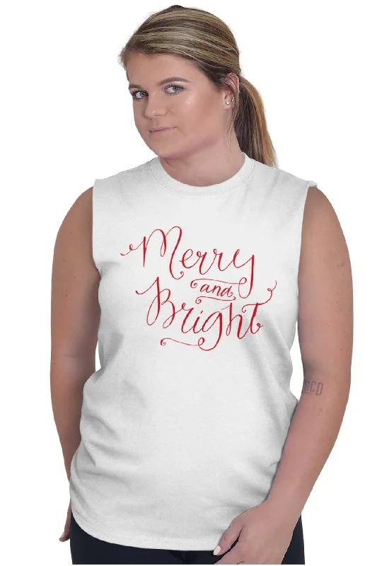 Merry And Bright Sleeveless T-Shirt