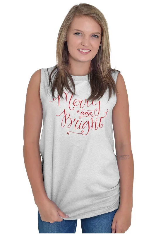 Merry And Bright Sleeveless T-Shirt