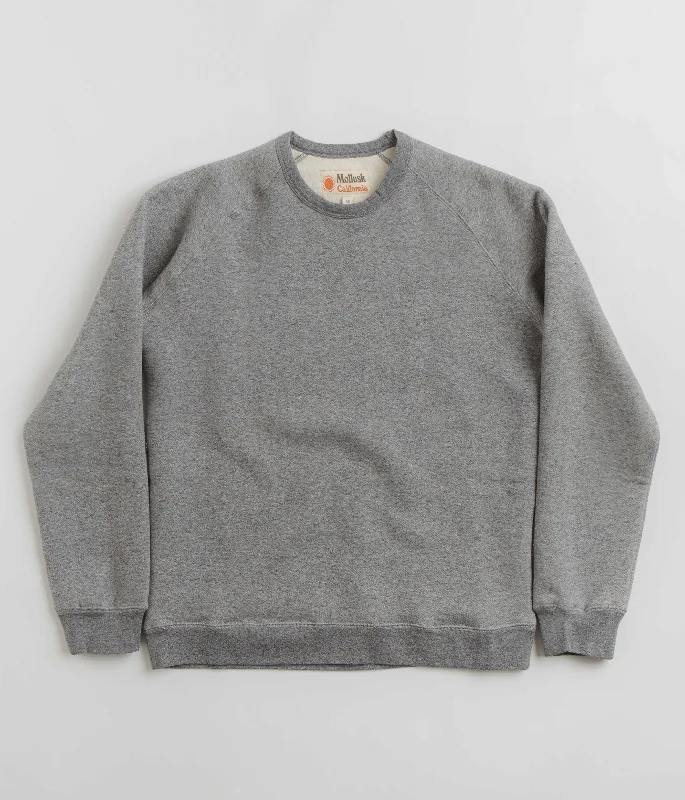 Mollusk Heavy Terry Crewneck Sweatshirt - Heather Grey