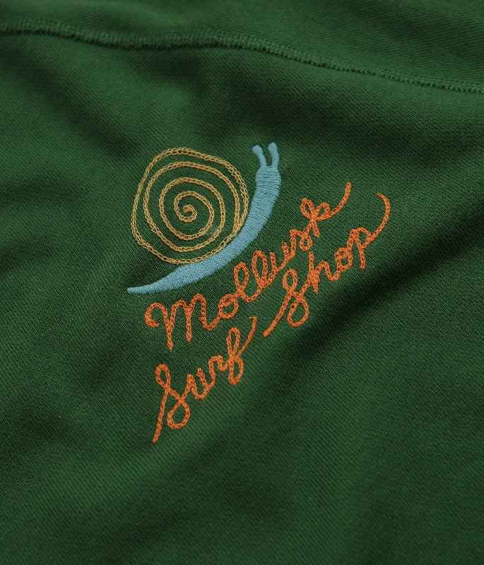 Mollusk Womens Snail Crewneck Sweatshirt - True Green