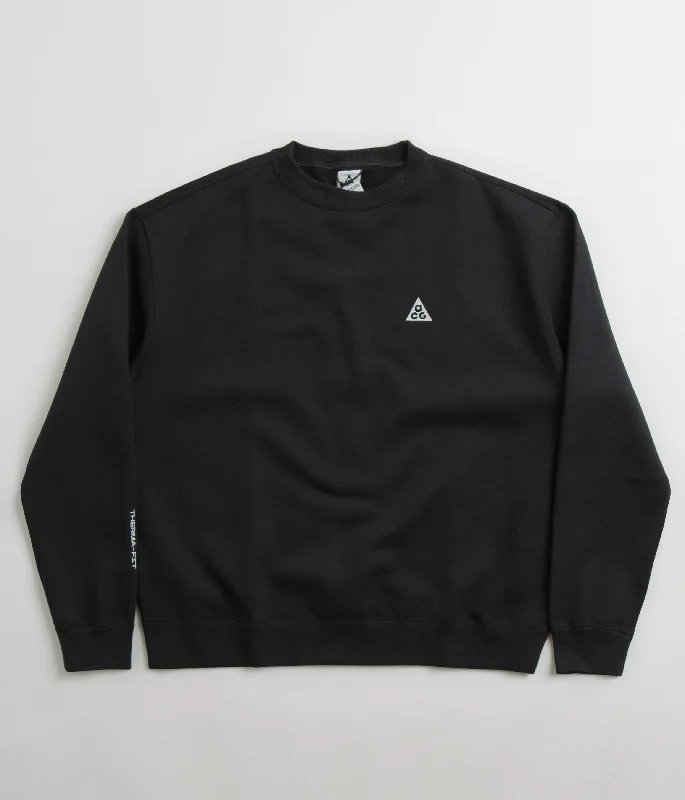 Nike ACG Tuff Fleece Crewneck Sweatshirt - Black / Black / Summit White