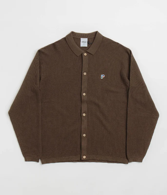 Parlez Arthur Knit Cardigan - Mocha Brown