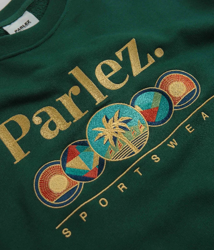 Parlez Reefer Crewneck Sweatshirt - Deep Green