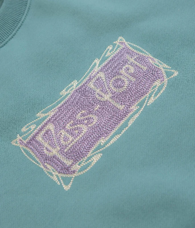 Pass Port Plume Crewneck Sweatshirt - Washed Out Teal