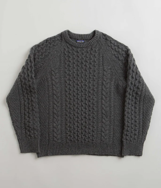 Patagonia Recycled Cable Knit Crewneck Sweatshirt - Hex Grey