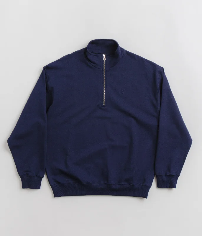 Polar Frank Half Zip Sweatshirt - Dark Blue