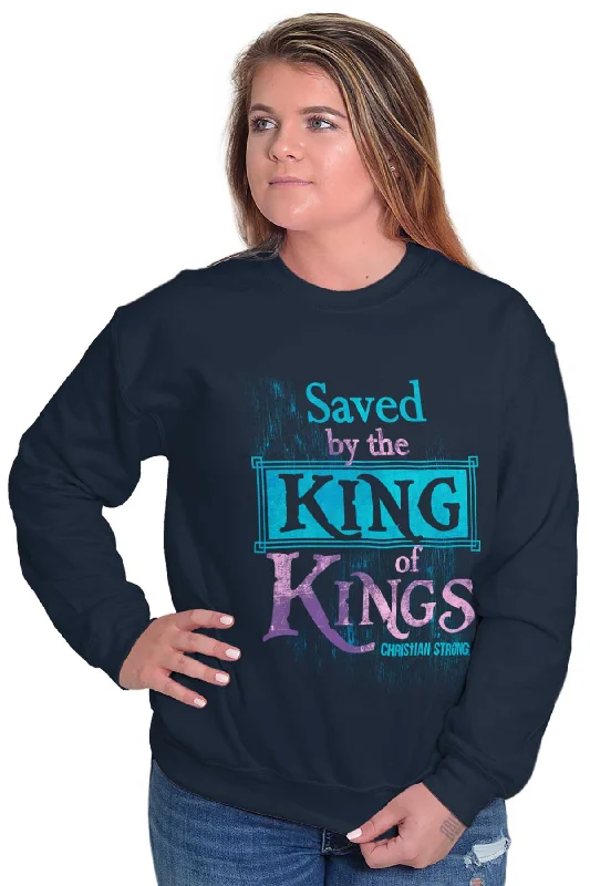 Saved by King of Kin Crewneck Sweatshirt