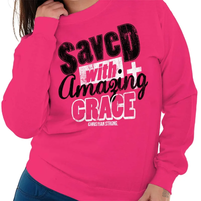 Saved With Amazing G Crewneck Sweatshirt