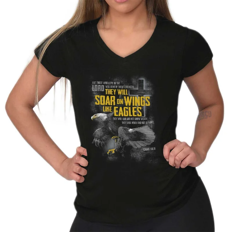 Wings like Eagles Junior Fit V-Neck T-Shirt