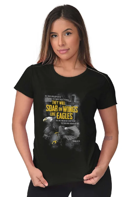 Wings like Eagles Ladies T Shirt