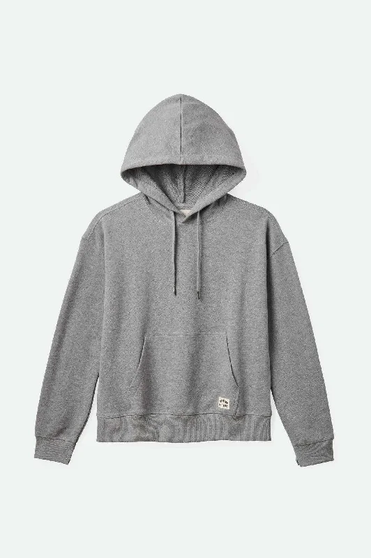 Cross Loop French Terry Hoodie - Heather Grey