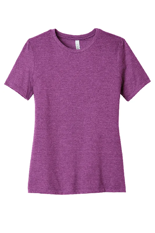 Bella + Canvas Womens CVC Short Sleeve Crewneck T-Shirt - Heather Magenta