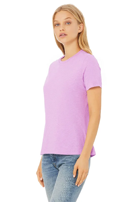 Bella + Canvas Womens CVC Short Sleeve Crewneck T-Shirt - Heather Prism Lilac