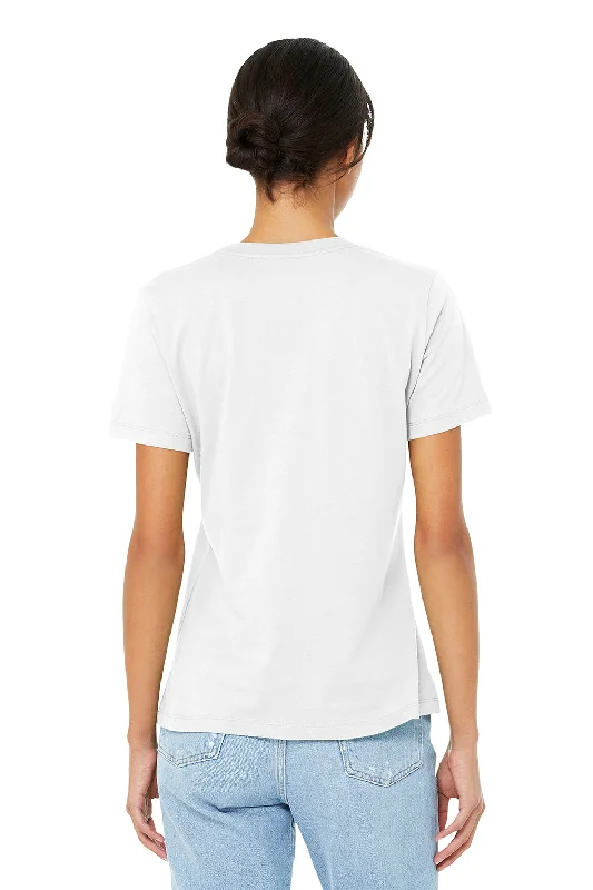 Bella + Canvas Womens CVC Short Sleeve Crewneck T-Shirt - Solid White