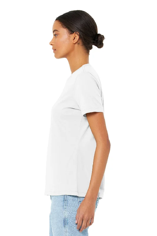 Bella + Canvas Womens CVC Short Sleeve Crewneck T-Shirt - Solid White