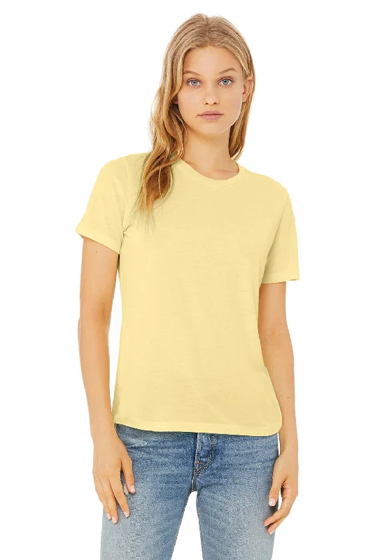 Bella + Canvas Womens Short Sleeve Crewneck T-Shirt - Pale Yellow