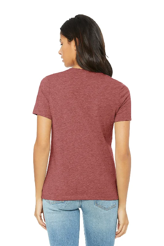 Bella + Canvas Womens CVC Short Sleeve Crewneck T-Shirt - Heather Mauve