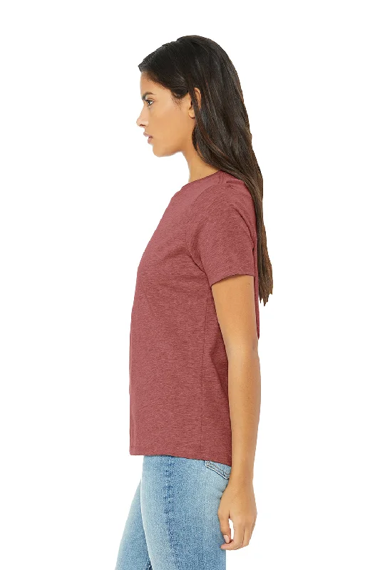 Bella + Canvas Womens CVC Short Sleeve Crewneck T-Shirt - Heather Mauve