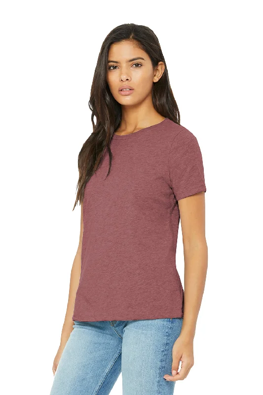 Bella + Canvas Womens CVC Short Sleeve Crewneck T-Shirt - Heather Mauve