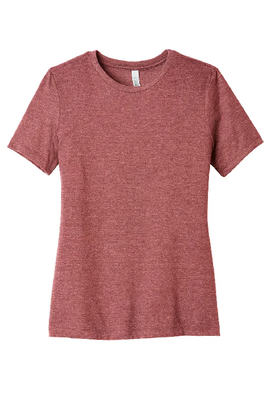 Bella + Canvas Womens CVC Short Sleeve Crewneck T-Shirt - Heather Mauve