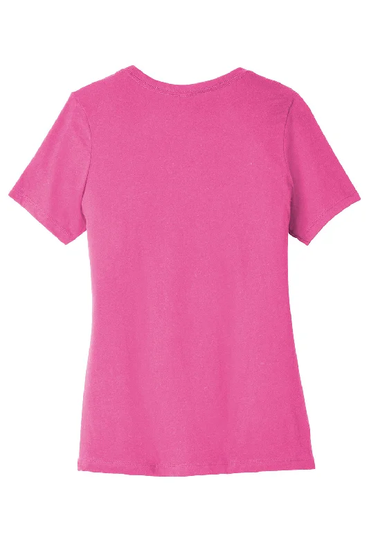 Bella + Canvas Womens Relaxed Jersey Short Sleeve Crewneck T-Shirt - Charity Pink