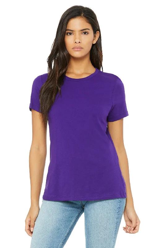 Bella + Canvas Womens Relaxed Jersey Short Sleeve Crewneck T-Shirt - Team Purple