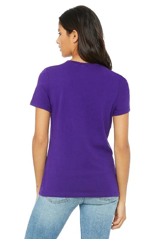 Bella + Canvas Womens Relaxed Jersey Short Sleeve Crewneck T-Shirt - Team Purple