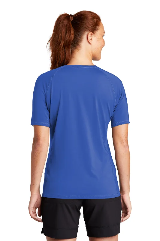 Sport-Tek Womens Rashguard Moisture Wicking Short Sleeve Crewneck T-Shirt - True Royal Blue